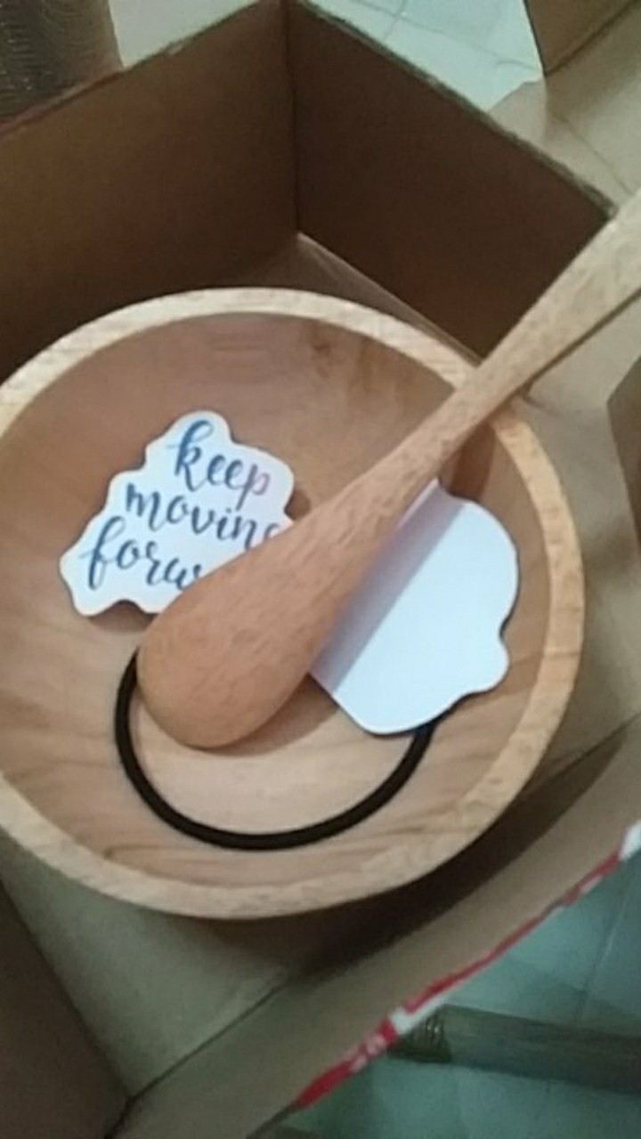 Set Mangkuk Masker Kayu Aesthetic (wooden Bowl Mask Set)