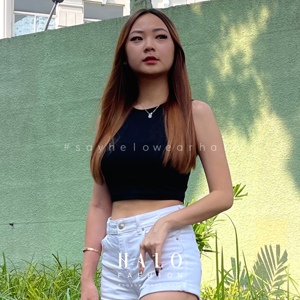 [HaloFashion] Carla Sexy Backless Crop Top Tank Top Korean Fashion