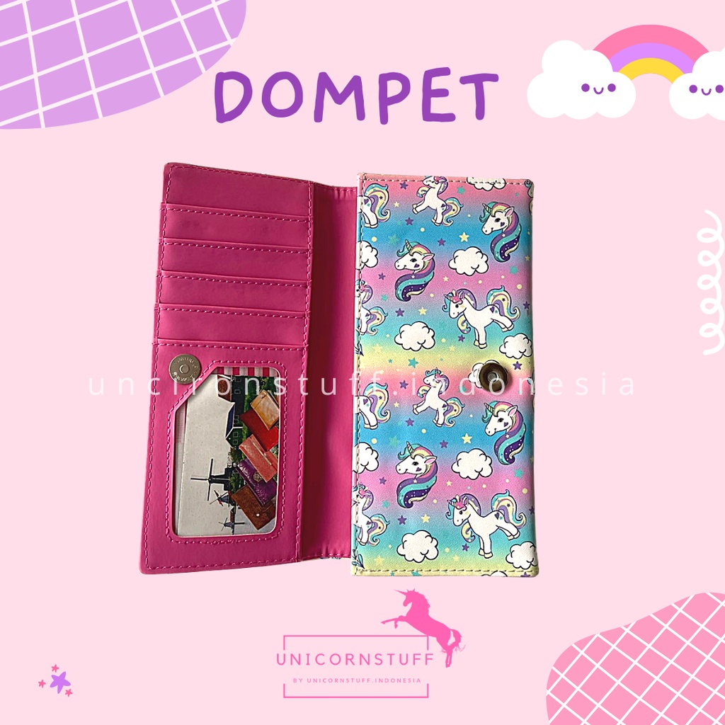 Dompet Panjang Unicorn Anak Kado Hadiah Cewek Perempuan Lucu Karakter