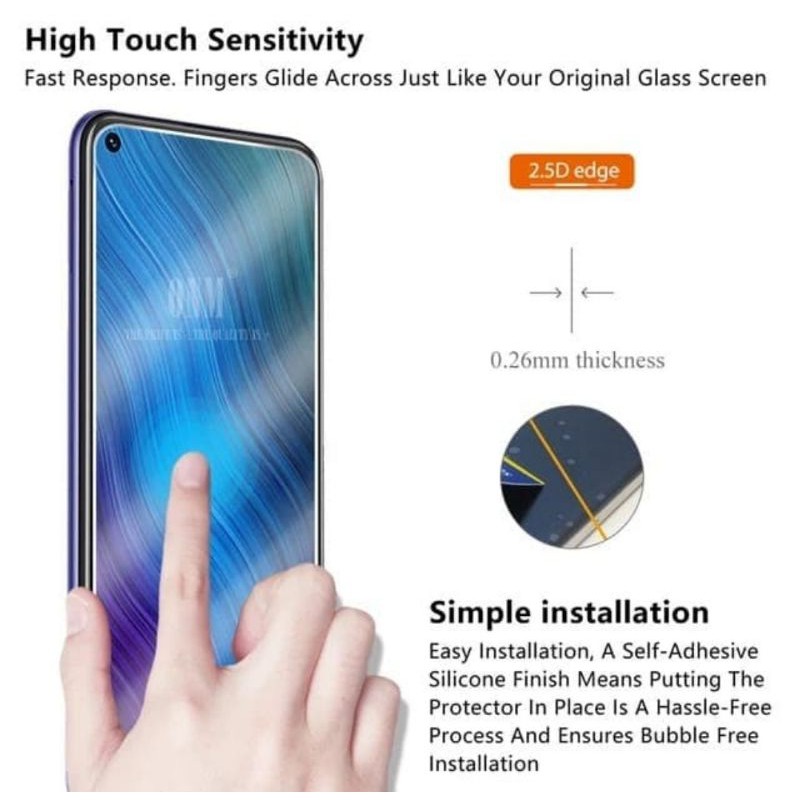 OPPO A53 TEMPERED GLASS CLEAR ANTI GORES KACA Pelindung layar HP Anti Scratch