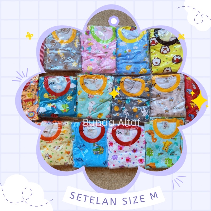 Setelan Baju Anak Usia 5 bulan - 6 Tahun Celana Pendek