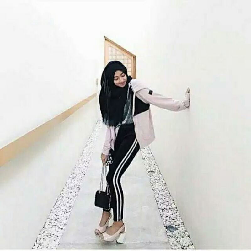 (BAYAR DI TEMPAT) CELANA LUNA SCUBA STRIP2/ Luna PENSIL/LEGGING SCUBA TERBARU TRENING CELANA MURAH