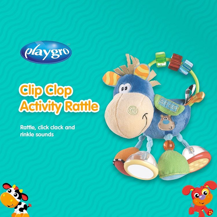 Playgro Clip Clop Activity Rattle 3m+