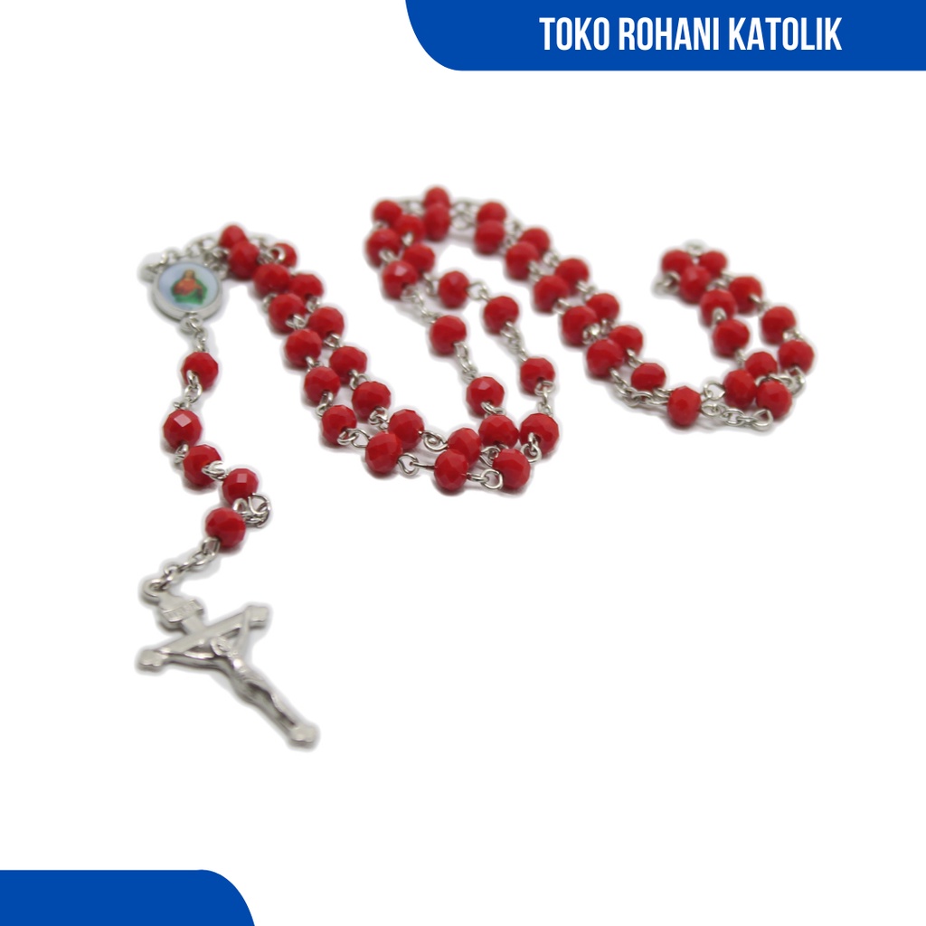 ROSARIO KRISTAL CEKO / ROSARIO EXLUSIF / KALUNG ROSARIO KATOLIK / ROSARIO KATOLIK / KALUNG SALIB ROSARIO PRIA