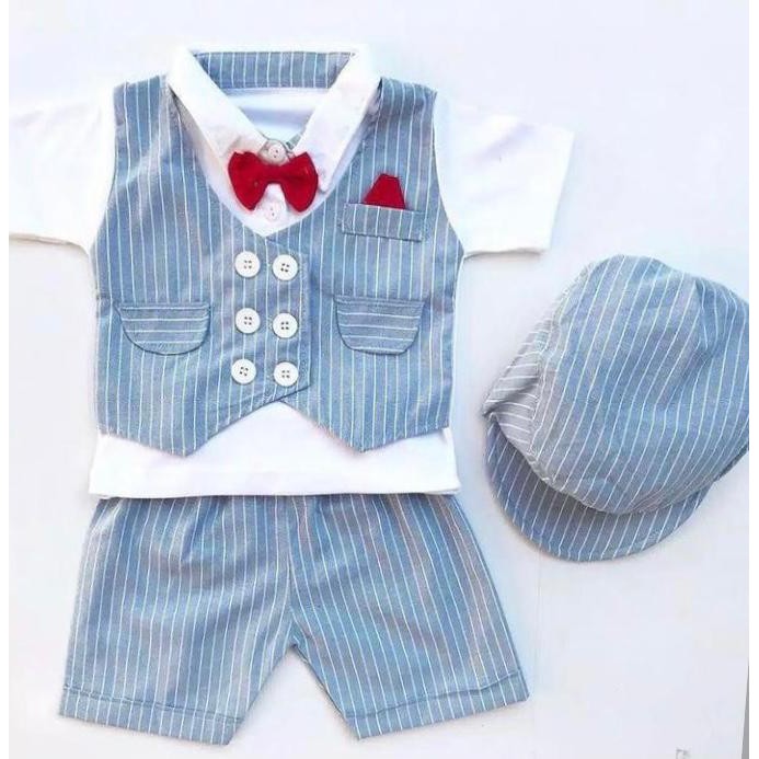 MAXWELL / KOREAN STYLISH tuxedo Baju setelan kemeja celana topi dasi pergi jalan fashion anak bayi cowok laki murah