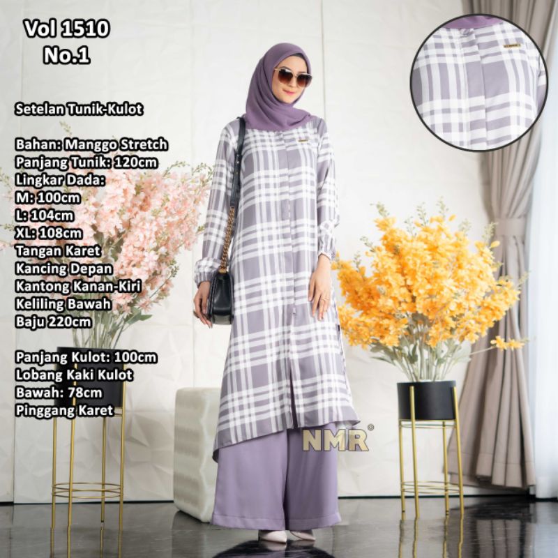 Set Celana Tunik Kotak-Kotak Cantik Premium#NMR by Namira#Ori
