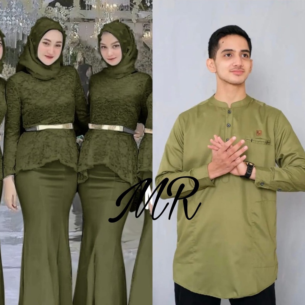 PCS CP KAHIYANG FASHION PAKAIAN COUPLE PASANGAN KOKO DAN GAMIS MAXY MR