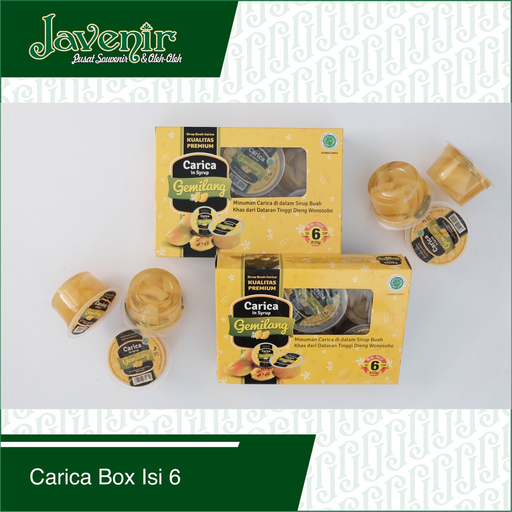 

Javenir Sirup Buah Carica Gemilang Kualitas Premium Isi 6pcs @125g