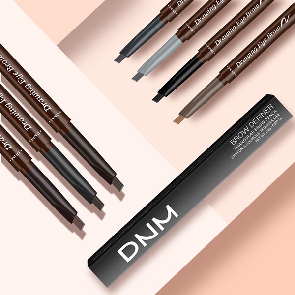 DNM 2 In 1 Brow Definer Pencil Drawing Eyebrow / Pensil Alis Putar Otomatis Eyebrow Waterproof / TS-7