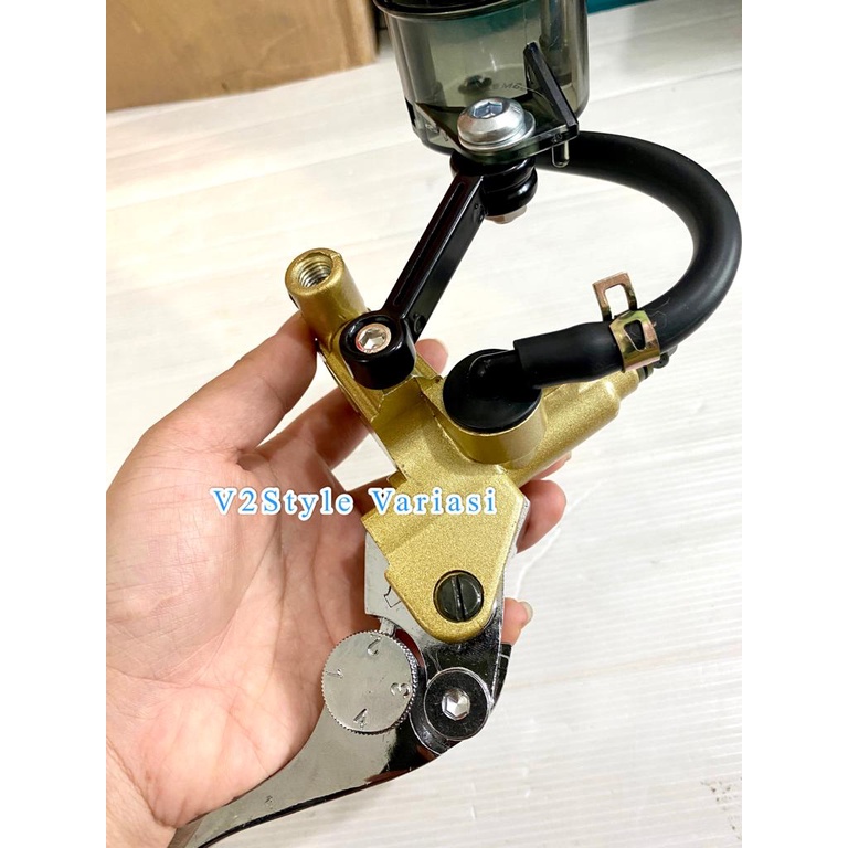 HANDLE MASTER REM KANAN SAMURAI RCS TABUNG BIG SMOKE COPY NISSlN PNP HANDLE PANJANG GOLD CHROME CNC