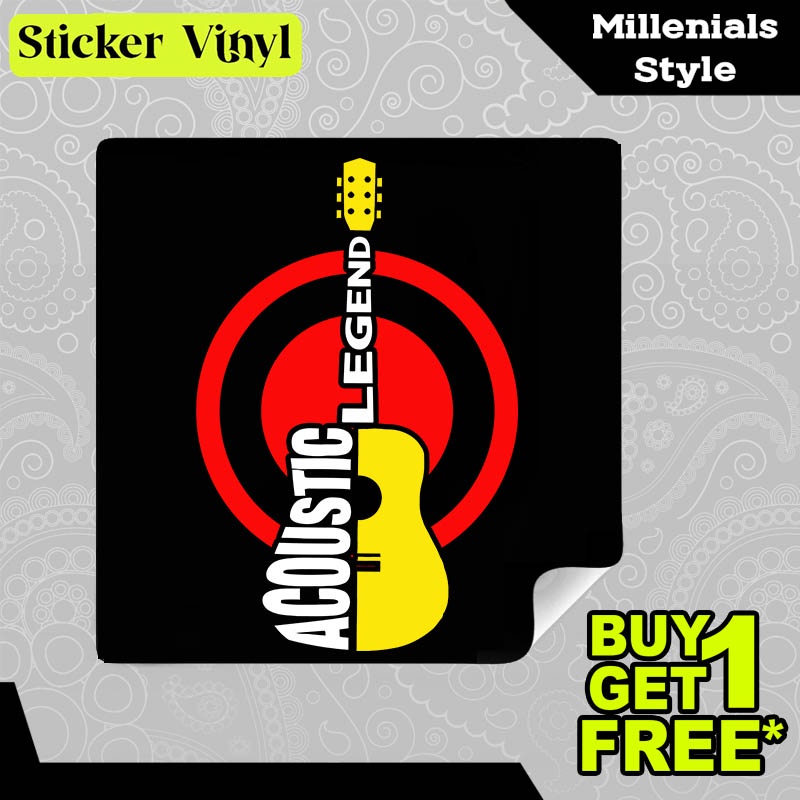 

Stiker Sticker Acoustic Legend Musik Kreatif Desain Keren dan Kekinian Aesthetic Bahan Vinyl Satuan Anti Air