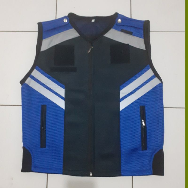 Rompi iga biru kombinasi hitam