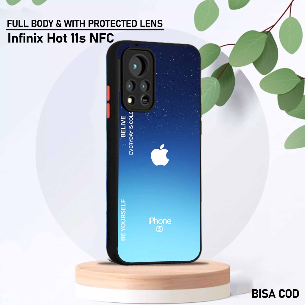 Softcase Dove Infinix Hot 11s Nfc - Motif [ Apel 3 ] - Silikon Protec camera Infinix Hot 11s Nfc - K