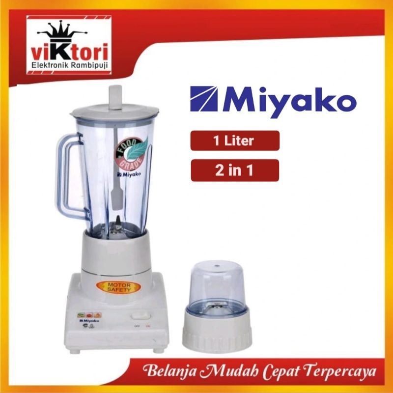 MIYAKO BL-101 PL / BLENDER MIYAKO PLASTIK 1L BL-101PL  / BLENDER MIYAKO 2IN1 PLASTIK BL101PL