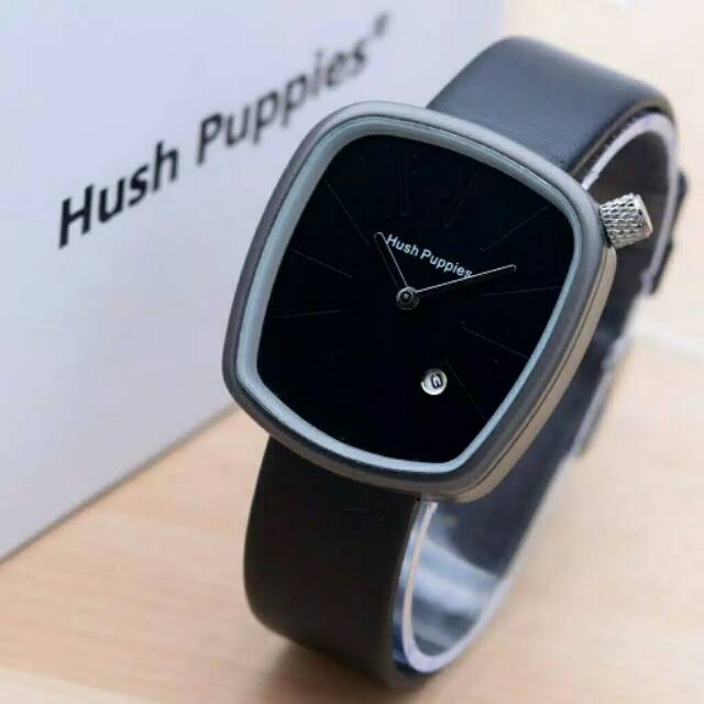 JAM TANGAN WANITA HUSH PUPPIES SEGI EMPAT TALI KULIT