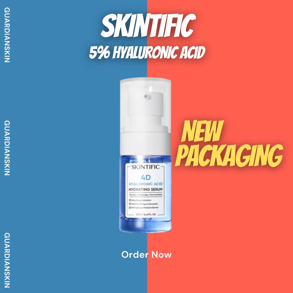 SKINTIFIC - 4D Pure Hyaluronic Acid Hydrating Serum Glowing Mist Serum 5% HYALURONIC ACID 20ml Serum Pelembab [BPOM]