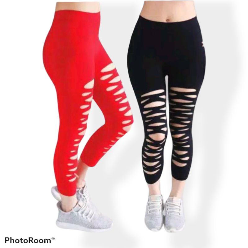 legging bacis /legging bacis sobek/legging bacis sobek olahraga gym fitness lari