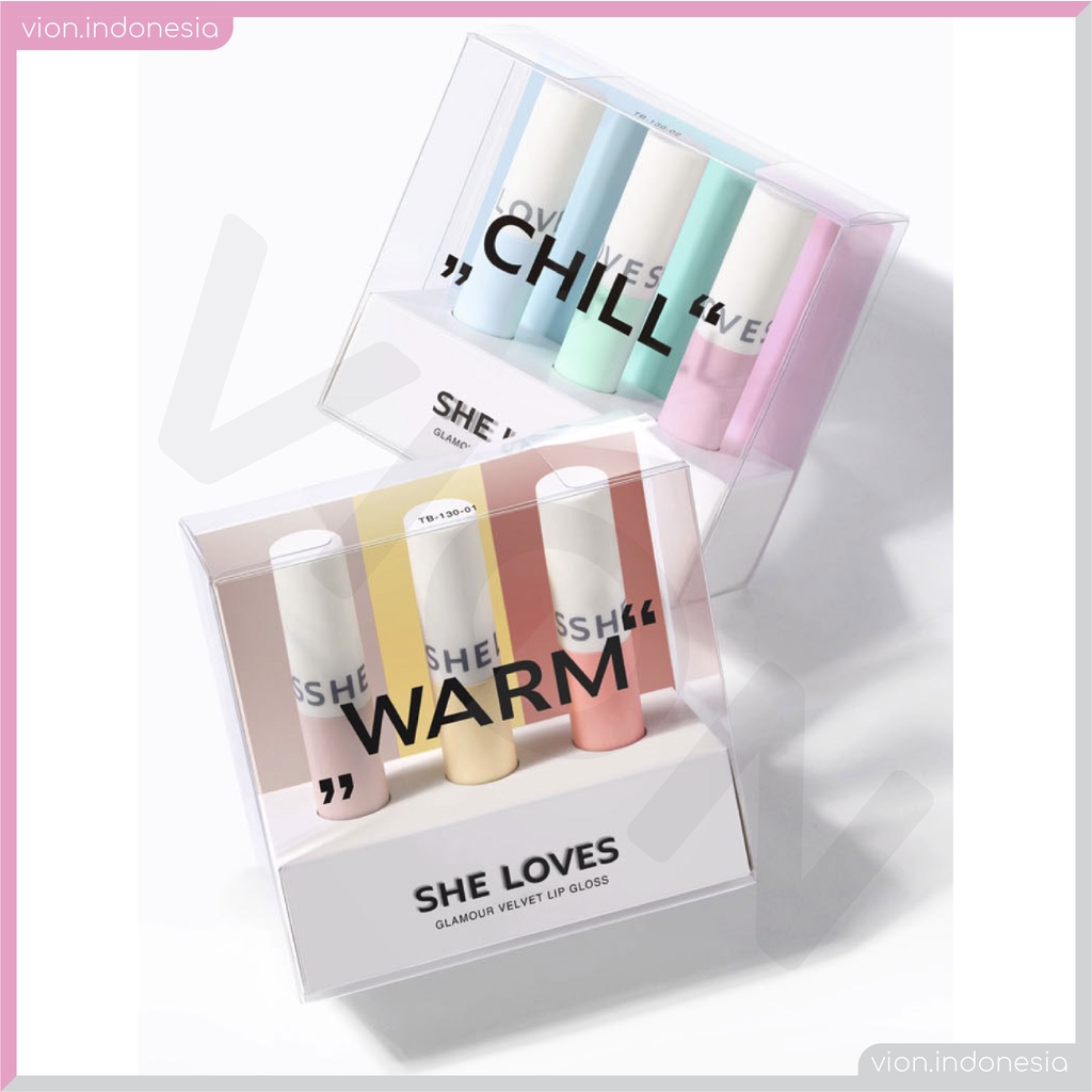 SHE LOVES Glamour Velvet Warm Chill Lipstik Lipstick Waterproof Sejuk Hangat Lipstik Original Sheloves TB-13612 SL018