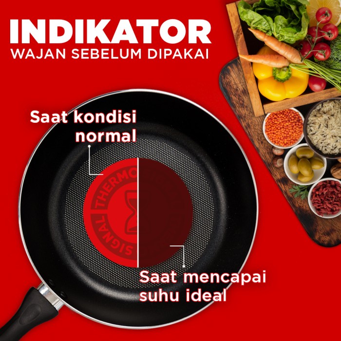 Tefal Natura Wokpan 32Cm+ Lid Wajan Anti Lengket