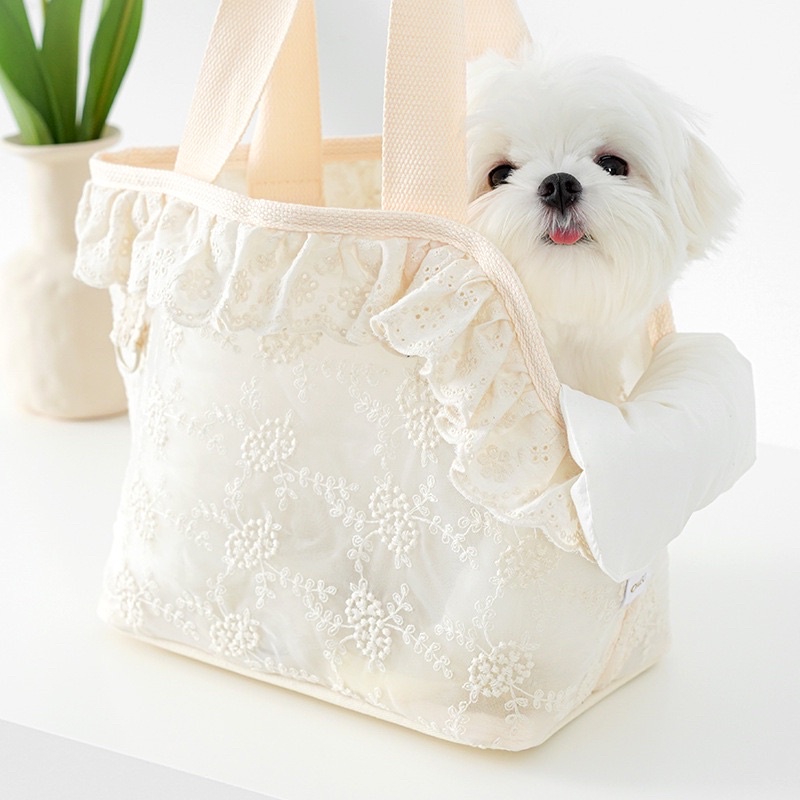 One cute korea lace cargo pet bag