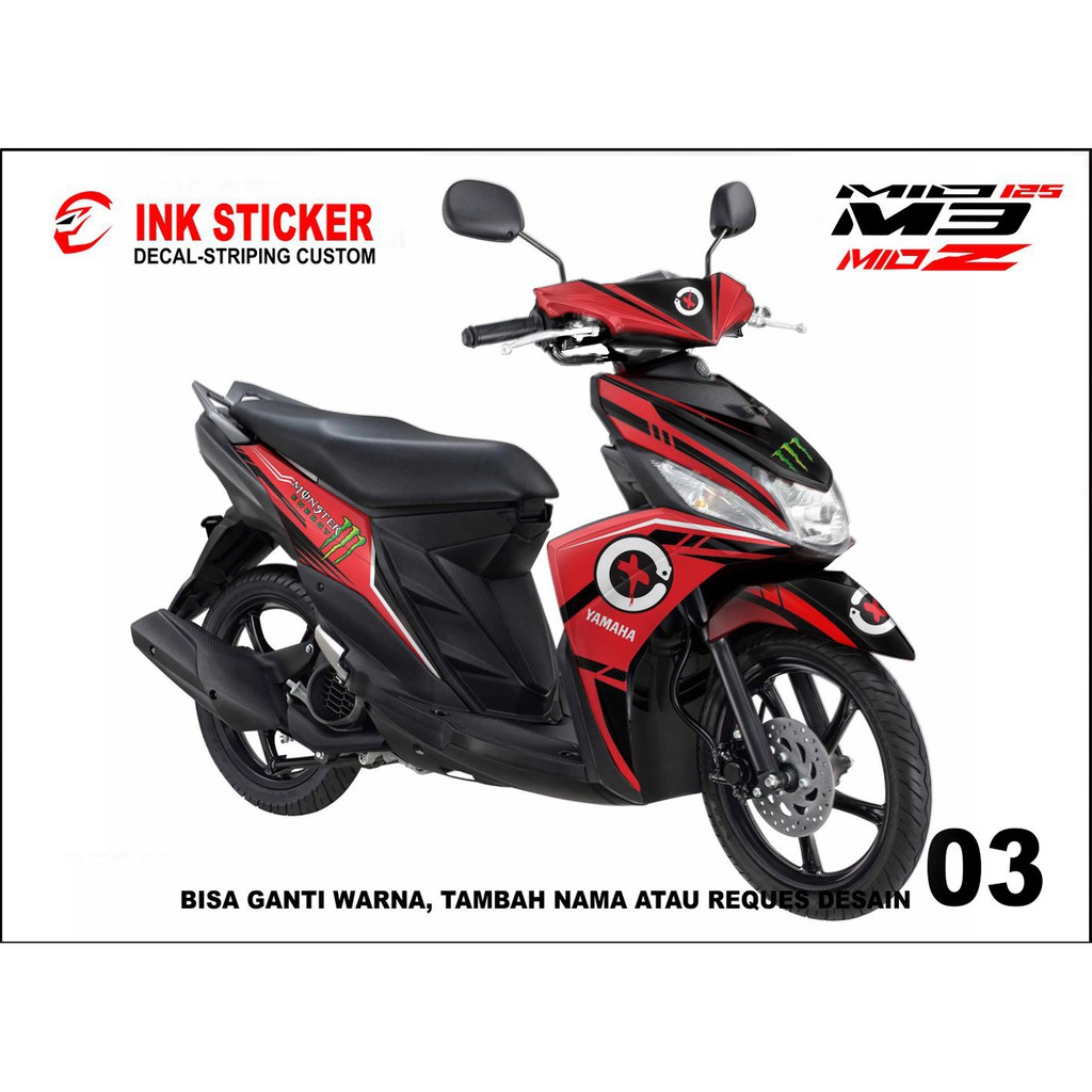 Sticker Decal MIO M3 Model 03 Motif Monster, mio Z Fullbody