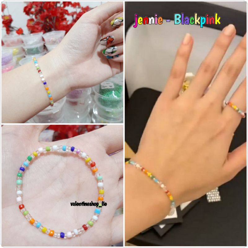 gelang tangan manik kpop jennie blackpink / kpop beads bracelet