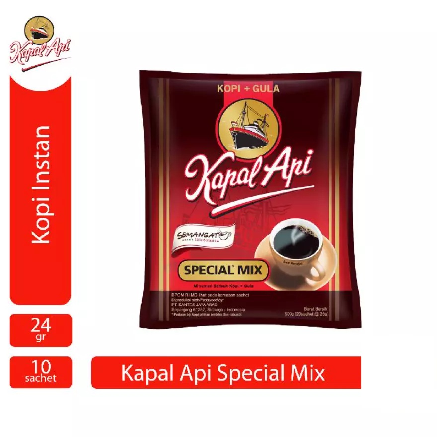 

kapal api special mix ( kopi + gula) 25g