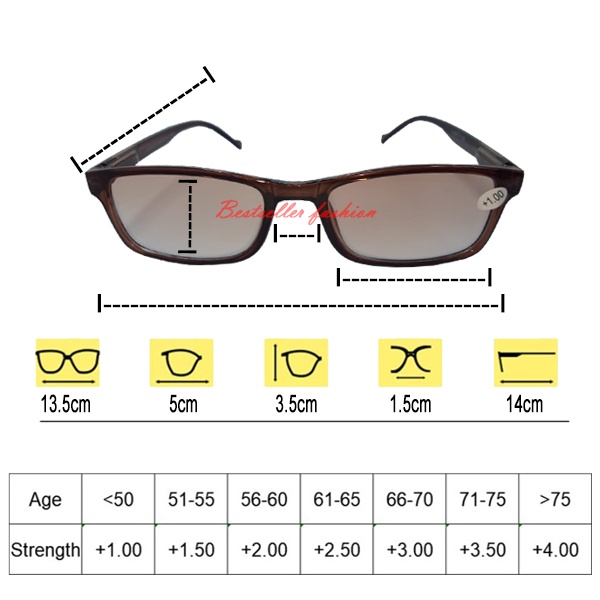 KACAMATA 2 FUNGSI  RABUN DEKAT(+) DAN JALAN FRAME COKLAT KACAMATA BACA LENSA GELAP UK. +1.00 S/D +3.00 UNISEX FREECASE