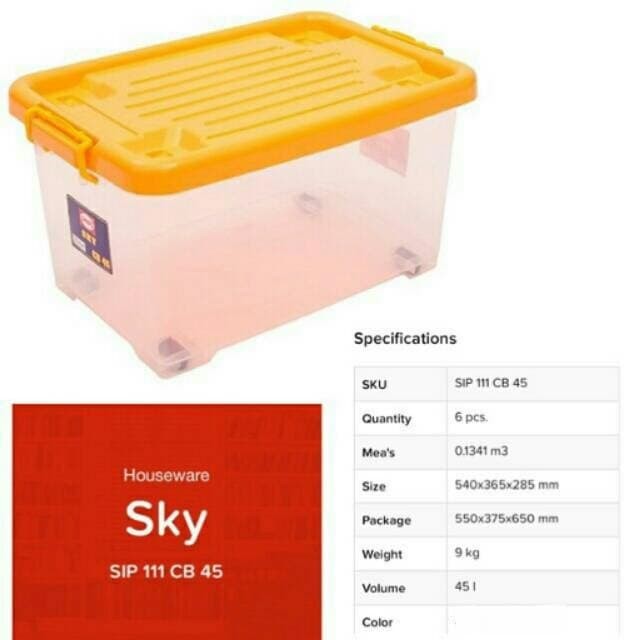 Container Box Plastik Roda Shinpo Sip 111 Sky Container Cb45 Cb 45