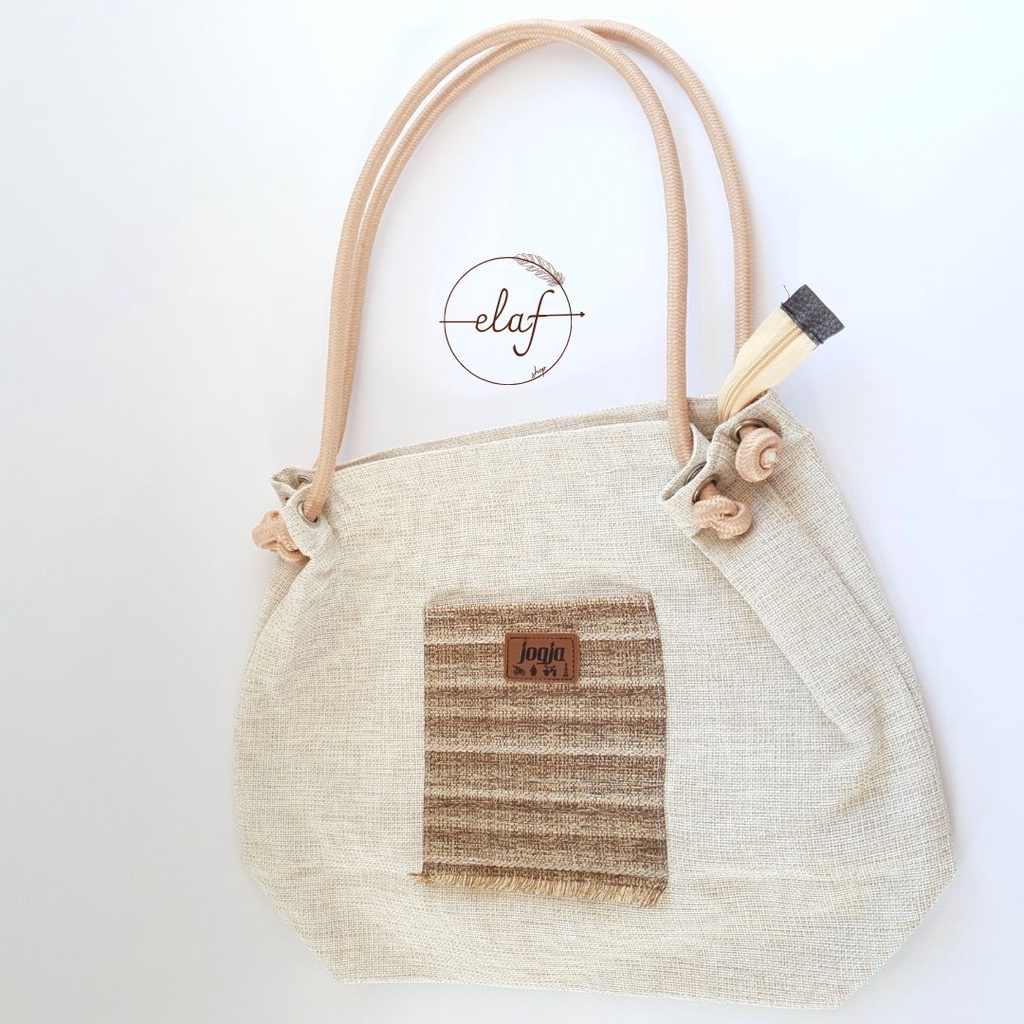 TOTEBAG WANITA RESLETING TALI SUMBU|Tas Pantai Besar Resleting|TAS TOTE GONI SINTETIS