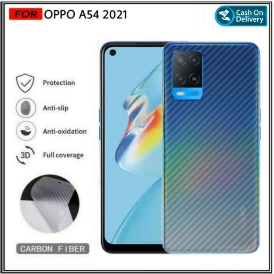 SKIN CARBON GARSKIN ANTI GORES BELAKANG OPPO A54 - KA