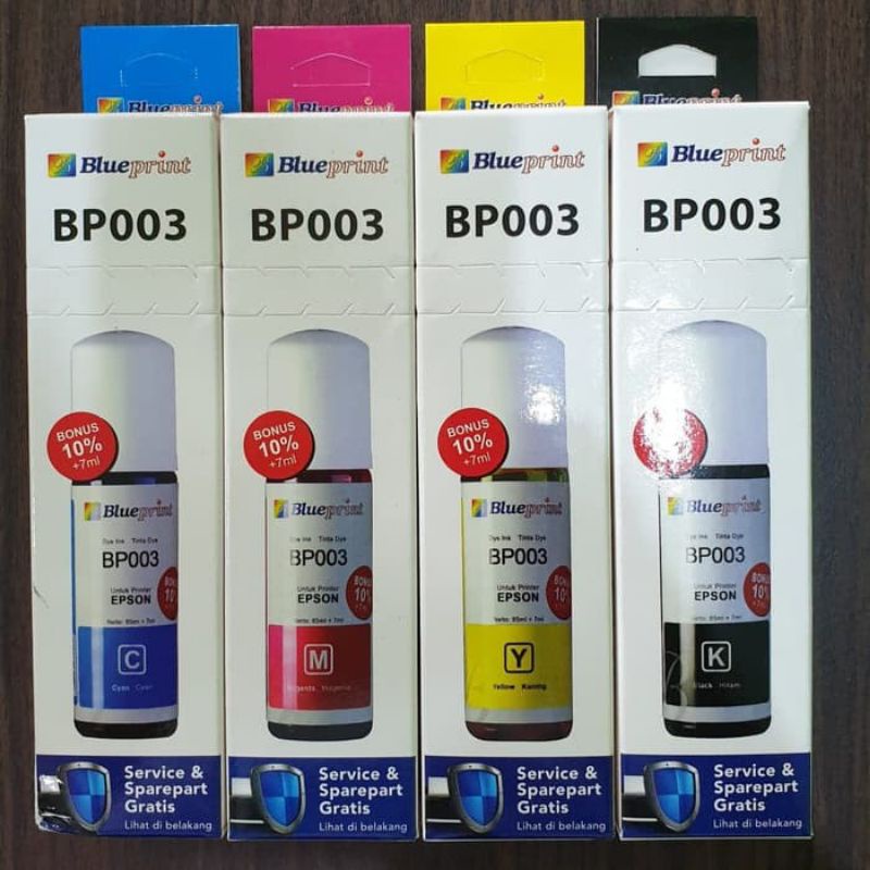 TINTA BLUEPRINT EPSON 003 BLACK MAGENTA YELLOW BLUE 72ML ORIGINAL