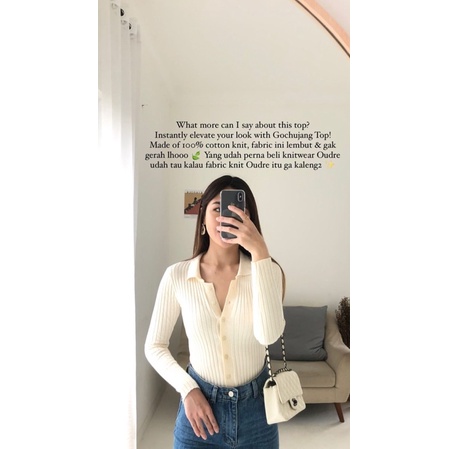 gochujang oudre top in white