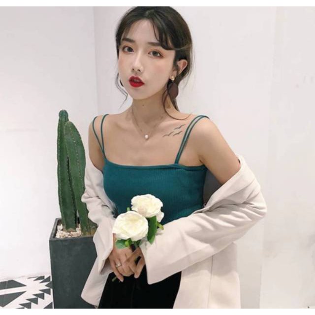 Tank Top Knit Basic 8720 * PST EE Tanktop Cewek Polos Murah