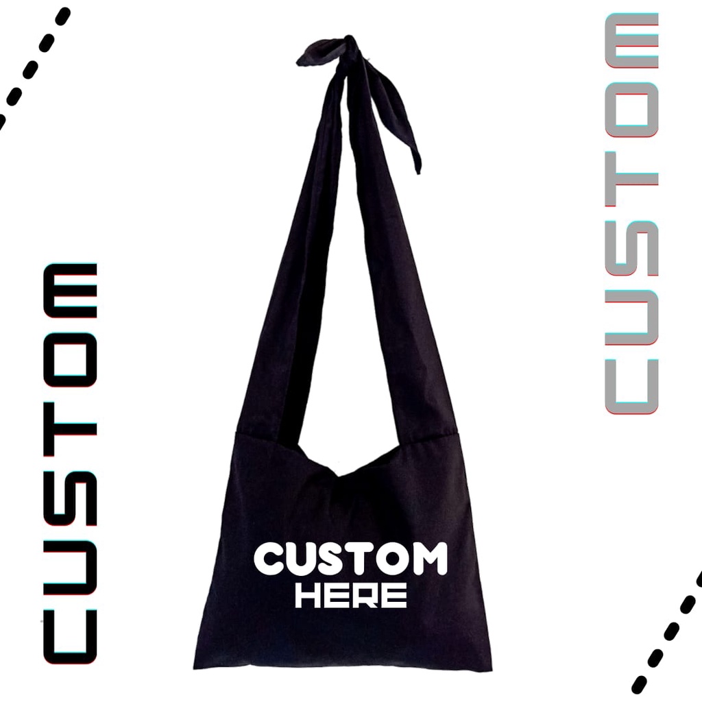 NEW BISA CUSTOM SATUAN Tsunobag tsuno bag Adjustable totebag Large (Ada Resleting) Kekinian DTF || Kiiyoomii ||