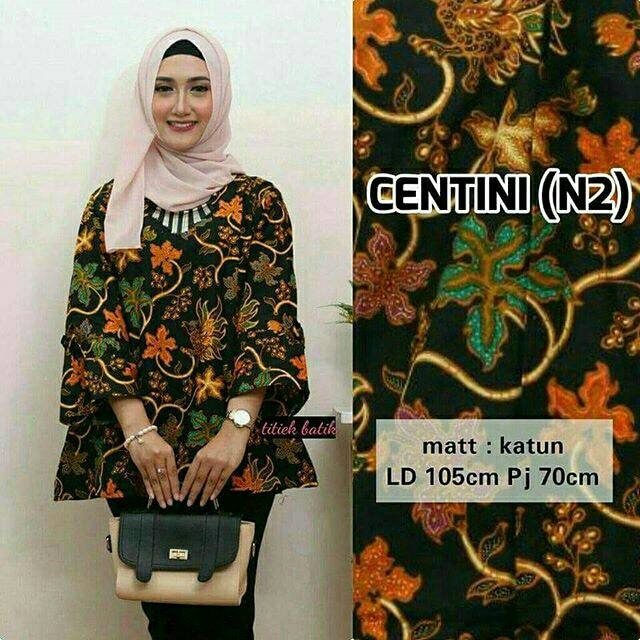 Blus kantor blus batik blus kerja centini N2