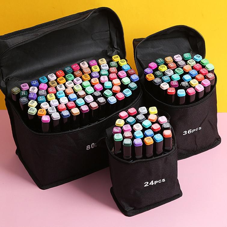 

TERBARU touch 80/60/48/36/24/12 Colors Twin Tip Pen Marker Set Dual Head Oily Alcoholic Sketch Markers Brush Pen For Draw Manga Animation Design Art Supplies 2581 せ