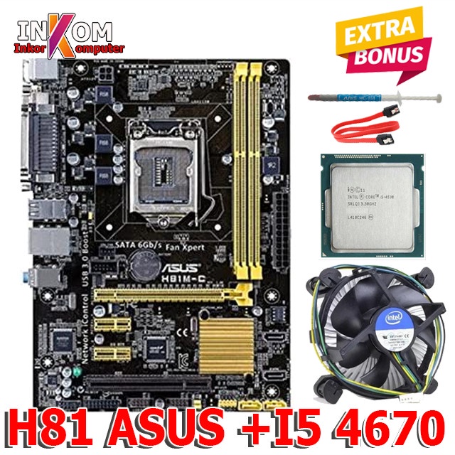 Mobo H81 Haswell + Processor Core i5 4670