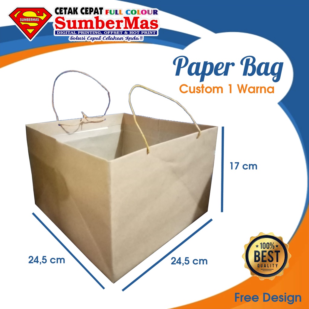 

Paper Bag Custom 1 Warna Tanpa Minimum Order
