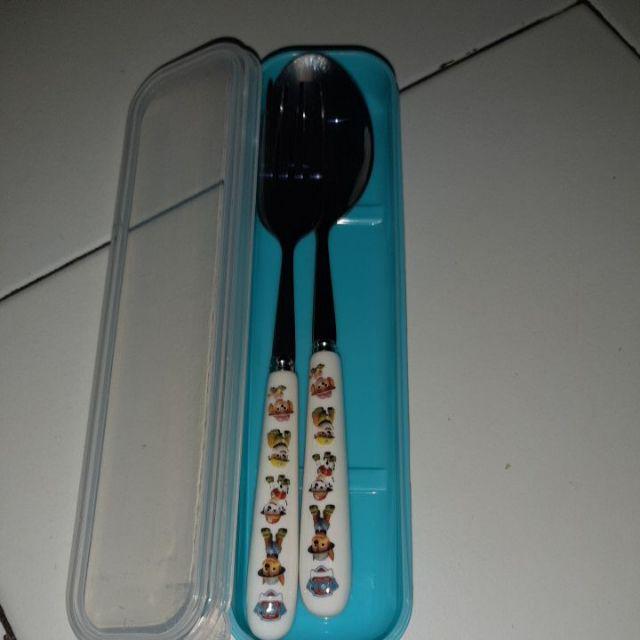 Sendok Garpu Anak Keramik Gambar Karakter