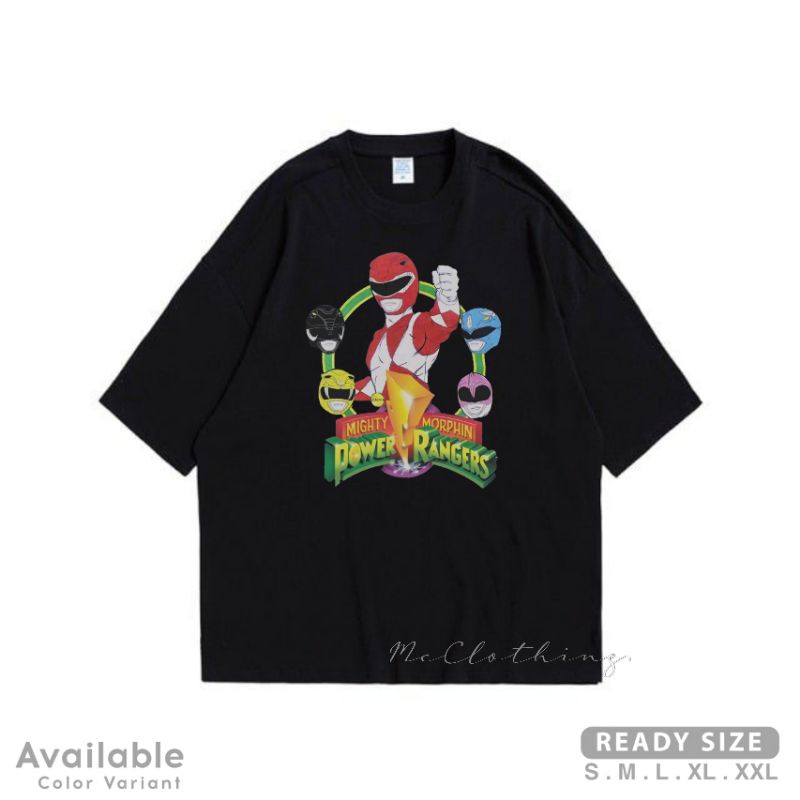 "Power Rangers Mighty Morphin" T-Shirt/Kaos Power Rangers Mighty Morphin/Baju Viral Power Rangers Mi