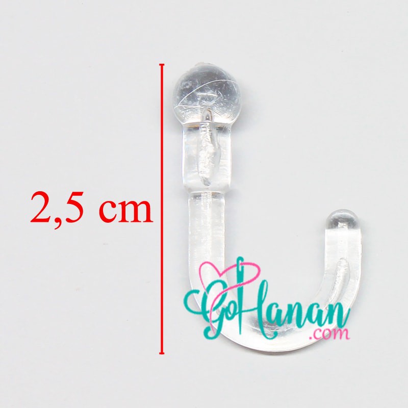 Gantungan Kop Kaca Bening 25 mm