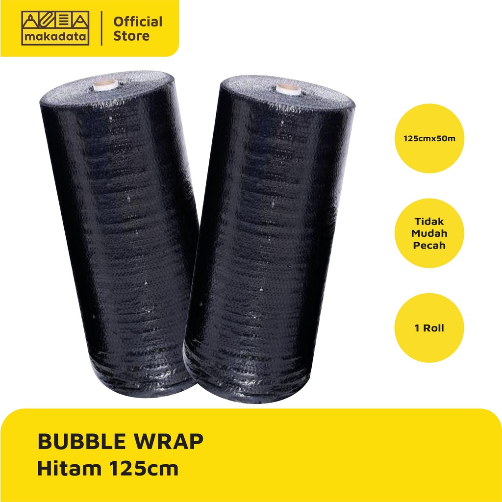

BUBBLE WRAP LEBAR / UNTUK PACKING BARANG WARNA HITAM UKURAN 1,25M X 50 M (1 ROLL) MURAH