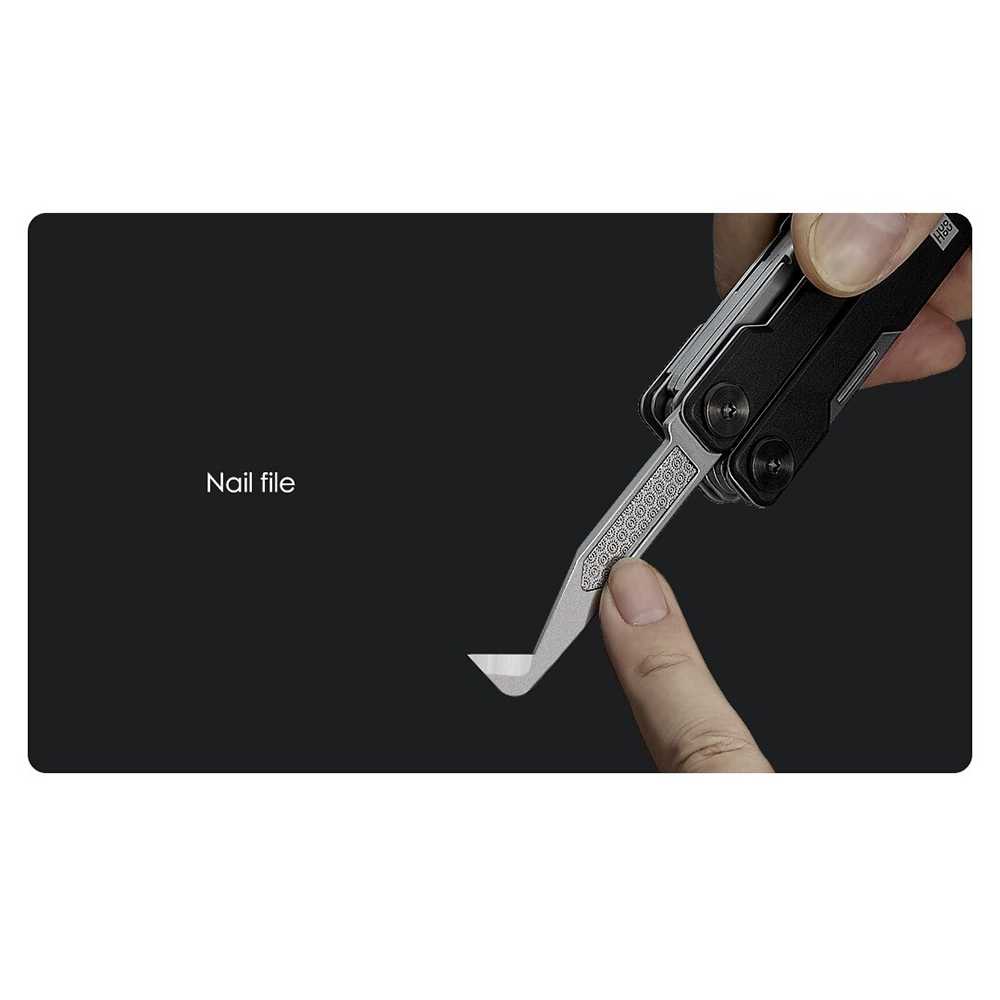 Huohou Pisau Lipat Multifungsi 10 in 1 Tool Stainless Steel - HU0140 Warna Hitam