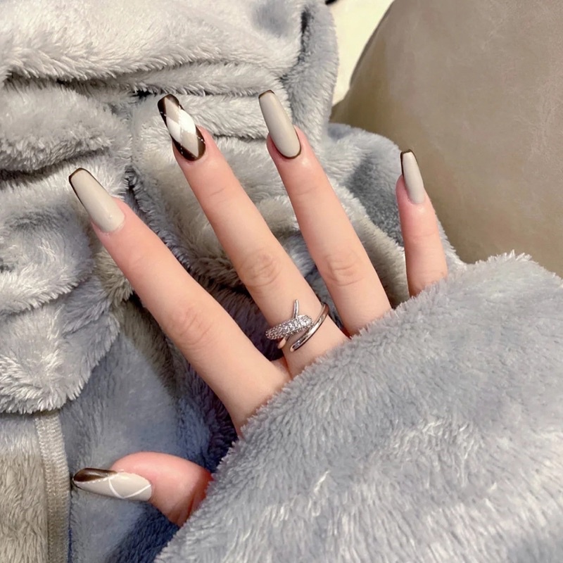 Kuku Palsu 【B74，lem sticker】Nikah kuku Wedding False Nailart Pengantin Tangan
