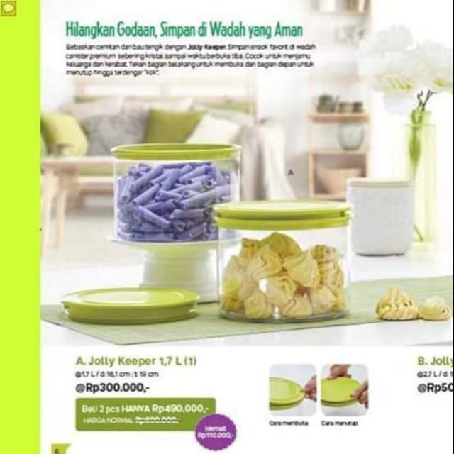 Jolly keeper 1.7L 1pcs bening tutup hijau