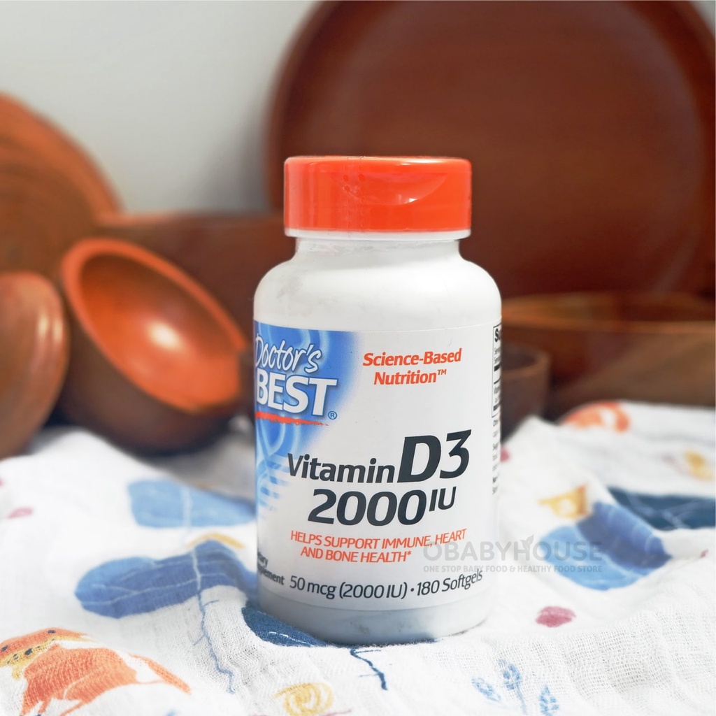 Doctor's Best Vitamin D3 (2000 IU) 180 Softgels (ED Mar 24)