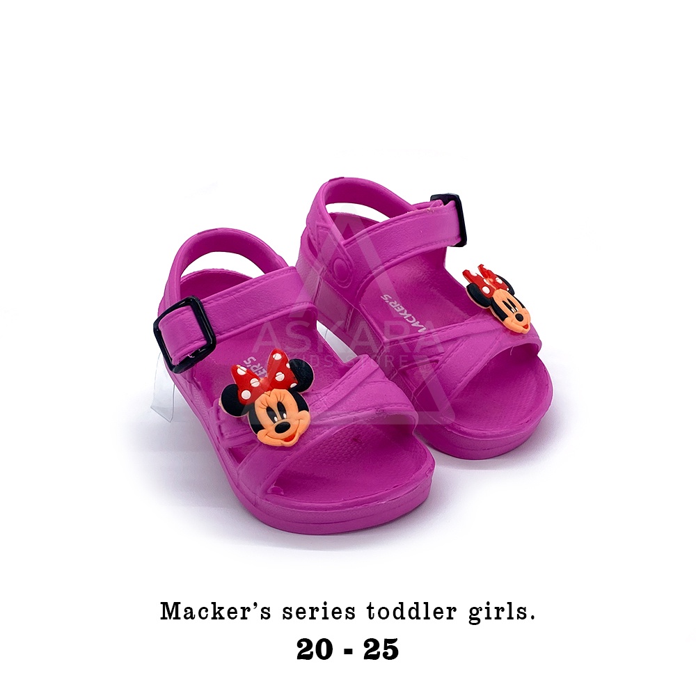 Askara Kids Sandal Anak perempuan model tali belakang bergambar karakter mini mouse lucu