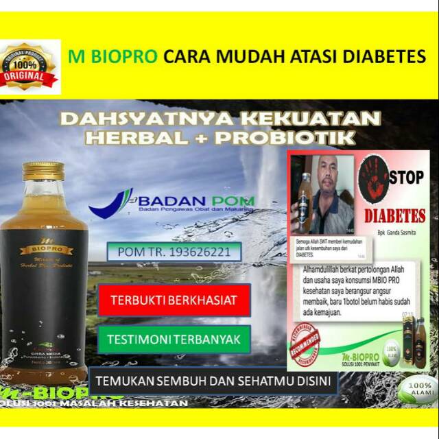 M BIOPRO MANJUR | Obat Diabetes Yang Aman | Obat Diabetes Yang Ampuh | Yang Aman Untuk Ginjal