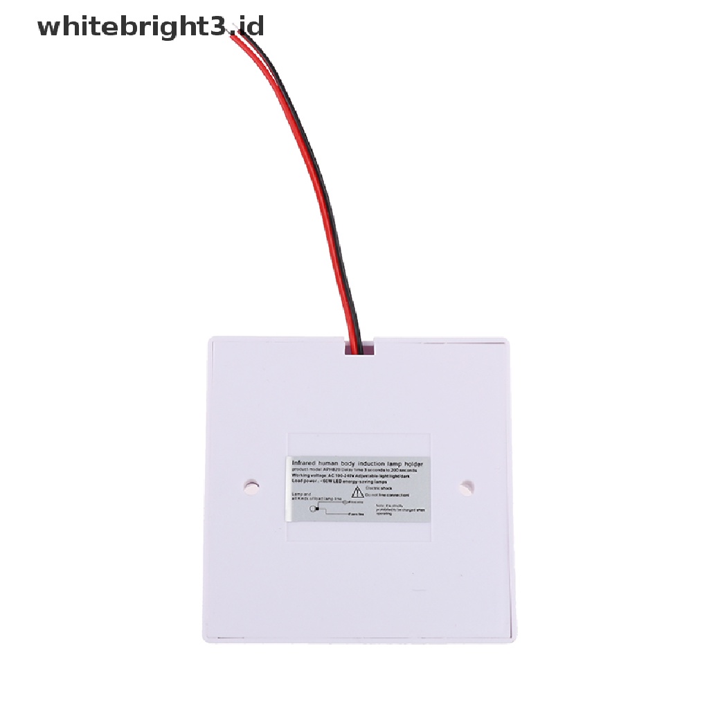 (whitebright3.id) Fitting Lampu Bohlam AC 90V-250V Dengan sensor Gerak PIR